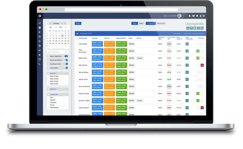 Urenregistratie software systeem uren registreren